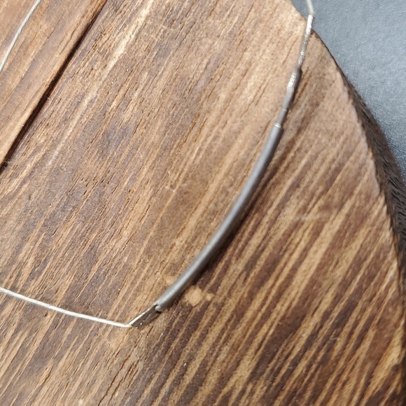 N2816 authentic jasper precious stone Dalmatian spackle sterling silver necklace - Picture 3 of 3